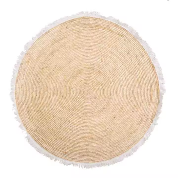 WANDERLUST DECO Alfombra fibra natural tejido artesanal marrón d100x1h cm - 1
