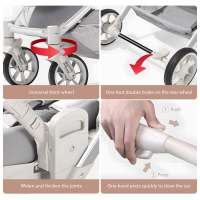 Carrito de bebé ligero y de alto paisaje de lujo, asiento en forma de huevo para recién nacidos, carrito de bebé plegable de una mano, tamaño compacto - details 5