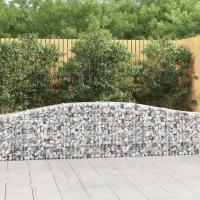 vidaXL Cesta de gaviones forma arco hierro galvanizado 400x30x60/80 cm - details 1