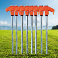 4/8pcs Ganchos De Tenda Al Aire Libre 20/25cm Ancoraciones De Acero De Carbono Para Carpa Accesorios De Camping Y Viajes - details 0