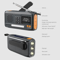 Radio De Emergencia Solar Con Manivela Portátil 2000mAh DAB/FM/Bluetooth Linterna De Lectura De 4 Maneras Para Supervivencia - details 8
