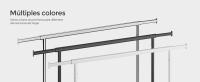 SONGMICS Burro Ropa con Ruedas, Perchero Burro Extensible con Carga Pesada, Capacidad de Carga de 130 kg, Fácil de Montar, Portátil, Blanco Mate/Negro Mate/Plata - details 4