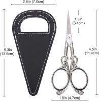 Tijeras: Tijeras de Punta recto de 4,5 pulgadas, Kit DE CUIDADO DE Belleza vintage de Maple inoxidable para Vello de Nariz, Cejas, Beard, Hilos, precise Court - details 4
