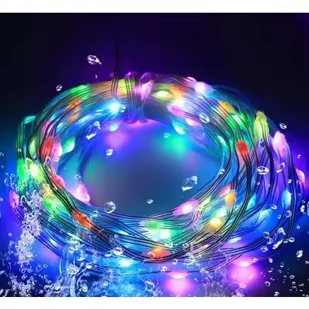 DESTELLO S.L. Guirnalda Led Lenteja Ancha RGB 6 Metros - Decoración - 1