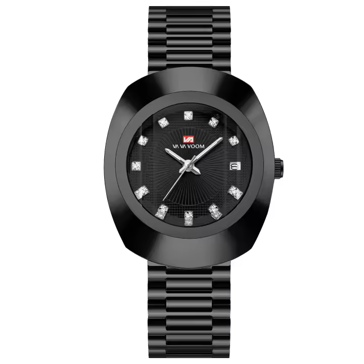 Reloj De Lujo Para Hombre Marca Top Moda Dorado 40mm Dial Con Diamantes 3Bar Impermeable Acero Inoxidable Reloj De Cuarzo Para Hombre - 1