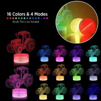Lámparas LED 3D Luz Nocturna Con Control Remoto Inteligente Y Cable USB RGB Para Decoración De Dormitorio Regalos - details 8