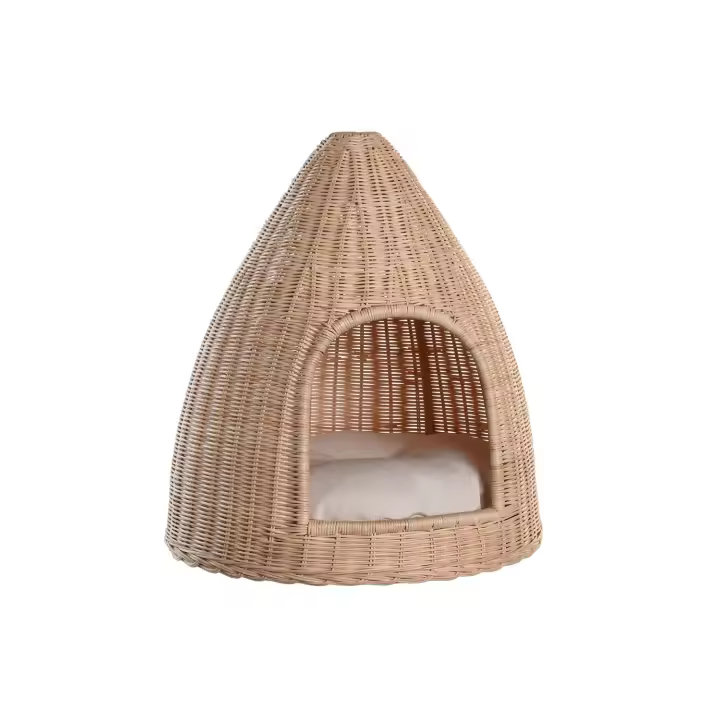 Cama Mascota Ratan 45X45X57 Natural - Fijalo - El mejor complemento para tu hogar. - 1