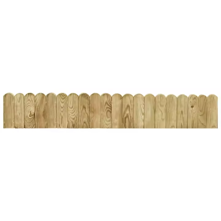 vidaXL Rollo de borde de madera de pino impregnada verde 120 cm - 1