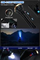 Linterna Táctica LED Recargable USB Con Pantalla De Energía Batería Integrada Luz Fuerte Resistente Al Agua Para Caza Y Camping - details 10