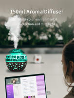 Purificador De Aire USB Para Habitación 2024 Con Textura De Madera Y Aromaterapia Humidificador De Mesa Personalizado Con Protección Anti-Desbaste - details 3