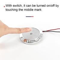 Lámpara De Techo LED Táctil Ultrafina Para RV Caravana Barco Yate Camping Coche 12V/24V Luz De Leche Redonda Para Lectura - details 3