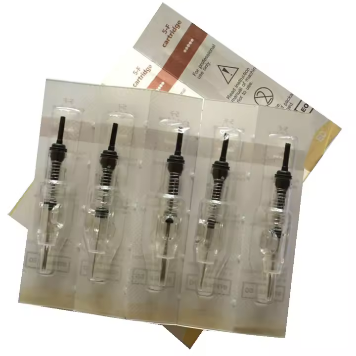 Cartuchos Desechables De Tatuaje Con Agujas R RS Estériles Para Maquillaje Permanente Cejas Labios Línea De Ojos Microblading Tips De Agujas Para El Bolígrafo PMU - 1