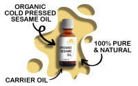 Aceite de Sésamo Orgánico Prensado en Frío, Uso Cosmético, Masajes Ayurvédicos, Desmaquillante Natural, Tratamiento Capilar, DIY, Neutro - B.O.T cosmetic & wellness - details 1