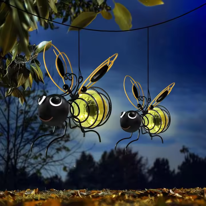Luces Solares colgantes de Jardín de Abejas para Exterior, decoración de luces para patio - 1