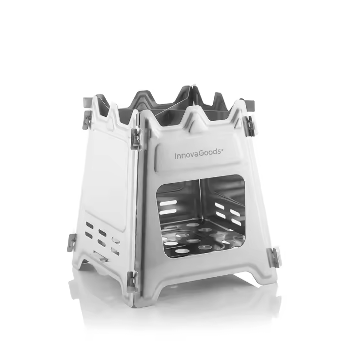 Hornillo de acero desmontable para acampada flamet v0103482 innovagoods - 1