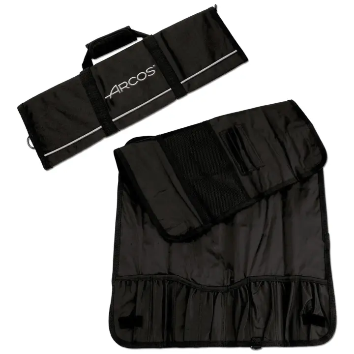 ARCOS - Bolsa para Cuchillos (Capacidad: 8 Piezas) - 100% Poliester - Color Negro (Sin Cuchillos) - 1