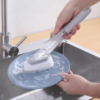 Escobilla De Cocina Con Dispensador De Jabón Y Cabezas De Repuesto Reemplazables Escobilla Para Limpieza De Ollas Freidora Fregadero Del Hogar Xqmg - details 1