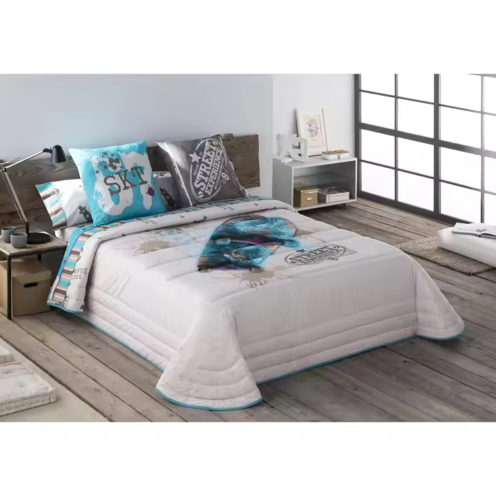 JVR - Colcha Bouti modelo STREET  - Tejido 100% Algodón - Estampado digital - Cama 80/90/105/135/150 - Fabricado en España - 1
