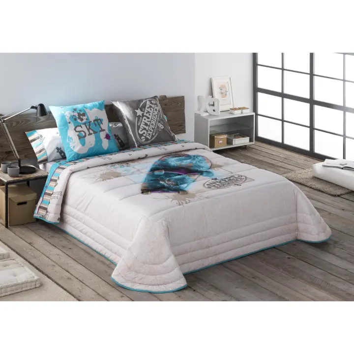 JVR - Colcha Bouti modelo STREET  - Tejido 100% Algodón - Estampado digital - Cama 80/90/105/135/150 - Fabricado en España - 1