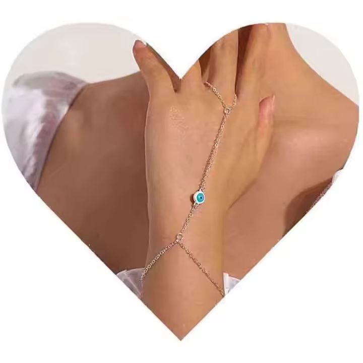 Pulsera De Plata Pulsera De Cadena De Minimalista Joyería De La Cadena De La Mano Para Las Mujeres Y Los Niños Amuleta (plata) - 1