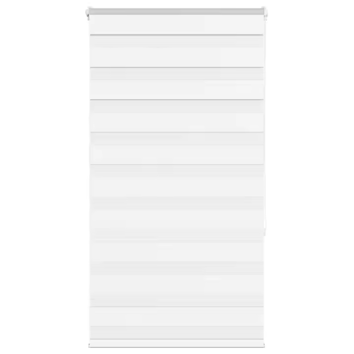 vidaXL Estor cebra blanco 70x150 cm tejido ancho 65,9 cm poliéster - 1