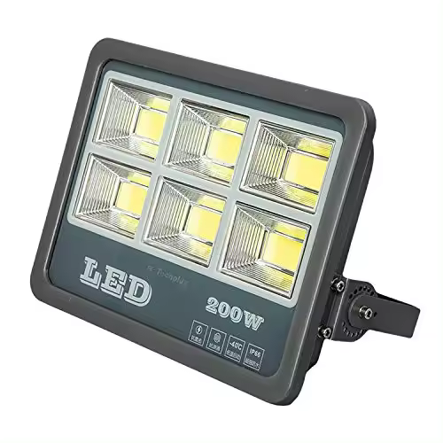 200W Floodlight Led Foco Proyector Led para Exterior Iluminación Decoración 6500k luz fria IP66 gris [Clase de eficiencia energética A++]48095 - 1