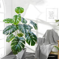 Planta Artificial De Monstera Grande 40-110cm Hojas Verdes De Tortuga Para Decoración De Jardín Y Habitaciones Material Sintético - details 3