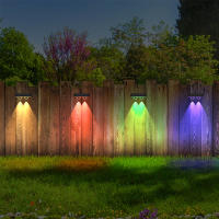 Luces De Pared Solares LED Para Exterior Luz De Valla RGB Luces De Jardín Solar Impermeables IP65 Para Decoración De Courtyard - details 4
