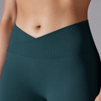 Leggings De Yoga Para Mujer Cintura Alta Levantamiento De Caderas Gimnasio Sin Costuras Pantalones De Deporte Fitness Running - details 59