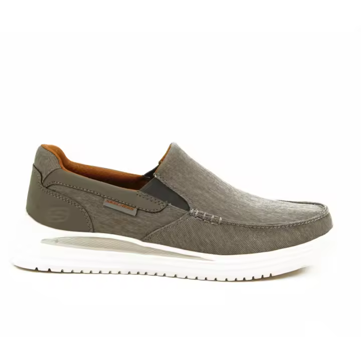 Skechers mod. 204785 zapato casual para hombre en tejano, sin cordones - 1