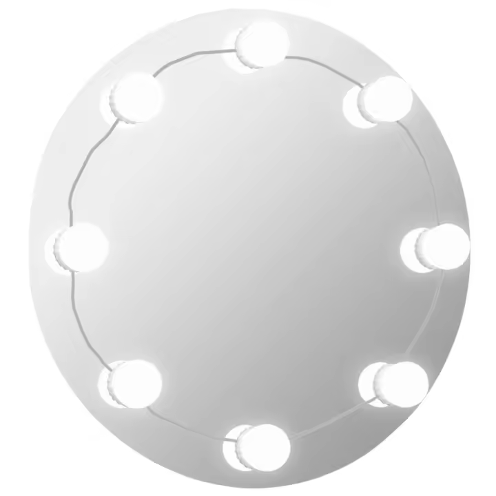 Espejo de pared con Luces LED Redondo de Vidrio, Espejo de maquillaje - 1