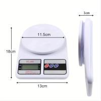 Báscula De Cocina Digital Electrónica Para Hornear Precisión De 0.1g Peso Hasta 3000g Pantalla LED Plástico Blanco - details 1