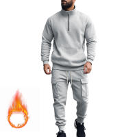 Conjunto Deportivo Casual Para Hombres Verano Otoño Invierno Con Cierre De Cremallera Y Veludo Tejido De Poliéster Talla S a XXXL - details 128
