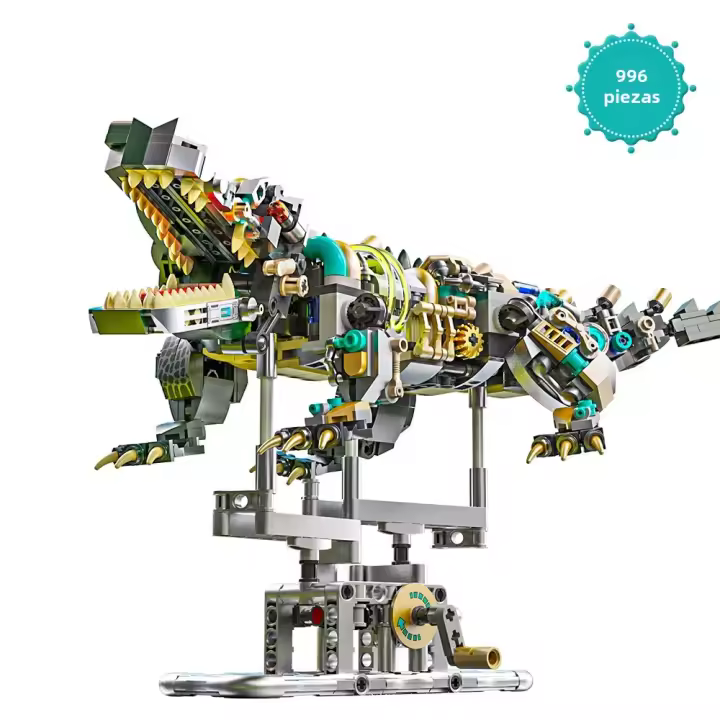 Kit De Construcción De Criatura Mechanical De Cocodrilo Mysterious Swamp Creativo Regalos Para Niñas Y Niños Bloques De Construcción Pequeños Compatible Con Lego Material PP - 1