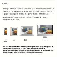 Funda De Sofá De Peluche Imitación De Zorro Con Rayas Antideslizante Cubierta Para Muebles De Sala De Estar Tapete De Cojín - details 1