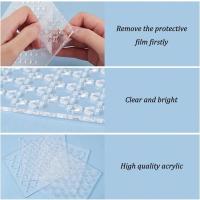 4PcsStencil Sashiko De Acrílico Para Bordado Y Costura Manual Plantilla De Línea Cruzada Herramienta De Bordado De 2.5mm De Grueso - details 3