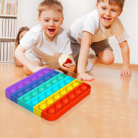 Juguete Antiestrés De Burbujas Para Niños Y Adultos Arcoíris Juego De Alivio Del Estrés Para Oficina Herramienta Sensorial Para Reducción Del Ansiedad - details 2