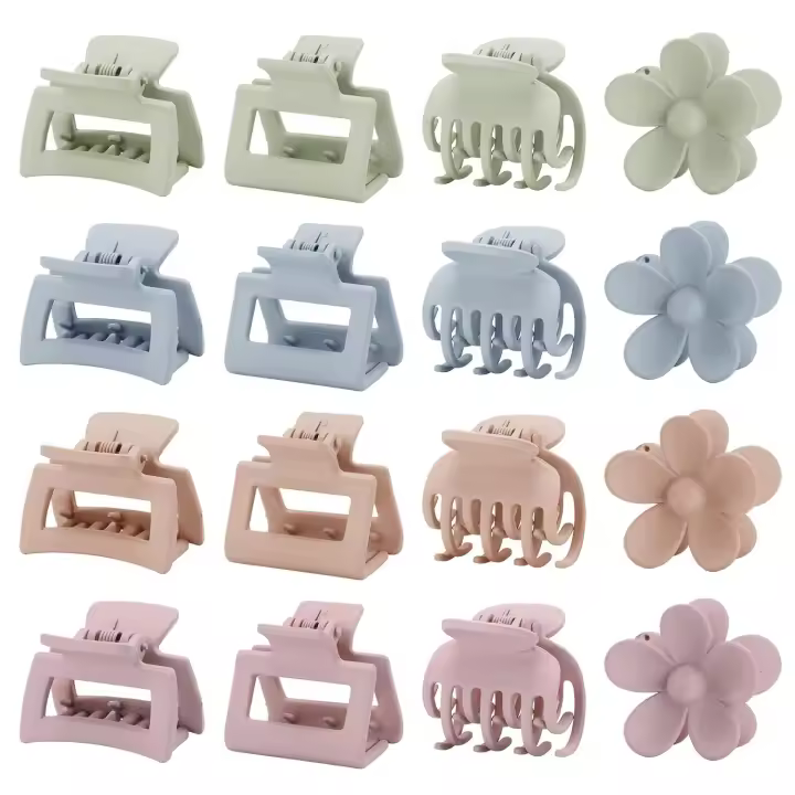 16 PCS Clip De Cabello Pequeño Para Mujeres Y Niñas Formas Diversas Flores Decorativas Para Cabello Fino Medio Y Grueso - 1