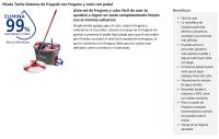 VILEDA Cubo Turbo Smart Set Cubo con pedal palo de 3 piezas y fregona de microfibras triangular o mas 1 extra de recambio, sistema de limpieza que incluye un cubo con pedal, fregona de microfibras triangular diseñada para alcanzar todas las esquinas. - details 0