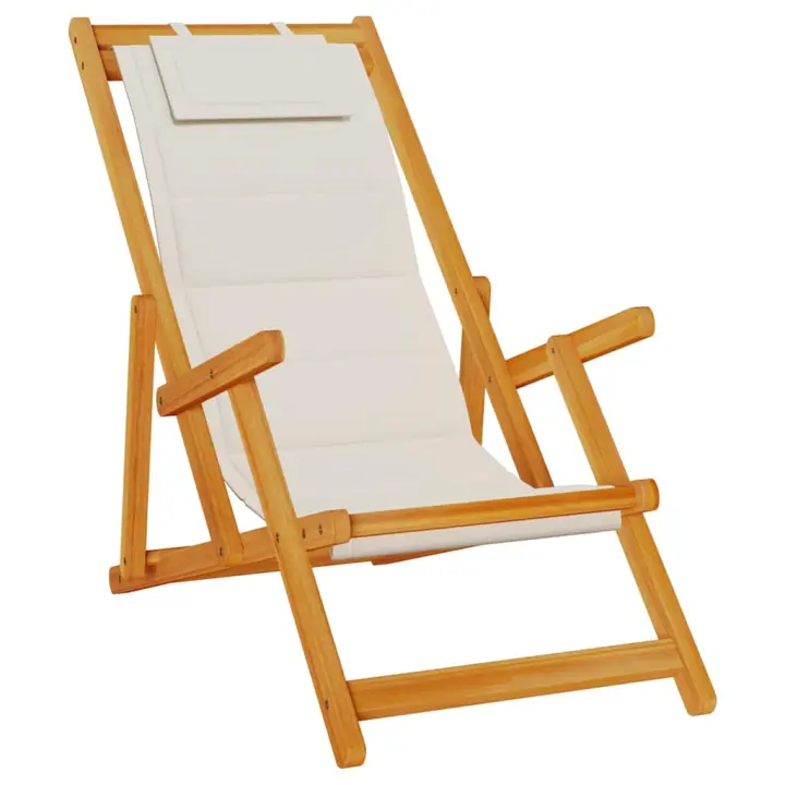 Silla de Playa plegable con reposabrazos gris Claro - 1