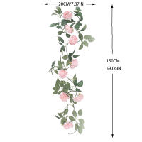 Guirnalda De Flores Artificiales Para Decoración De Habitaciones Jardines Bodas Showers De Bebés Arco Floristería - details 12
