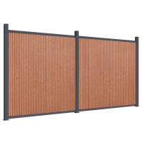 vidaXL Panel de valla WPC 353x186 cm Color Gris,  Marrón,  y mas Perfecta para plantas y animales, múltiples usos malla para ventilación, seguridad, ventana, jardín - details 1