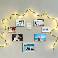 Luces De Navidad En Forma De Hoja Verde LED Con Hilo De Cobre Simulación De Vínculo Verde Para Decoración De Navidad - details 4