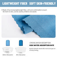 Toalla De Viaje Al Aire Libre Hiturb De Microfibra Ultra Absorbente Y Secado Rápido Portátil Para Playa Correr Fitness - details 2