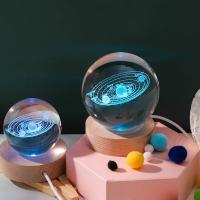 Lámpara De Mesa LED USB De Bola De Cristal Con Galaxia Y Astronauta 3D Regalo Para Fiesta En Casa Para Niños Y Adultos - details 3