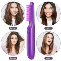 Cepillo Eléctrico Portátil Para Eliminar Arrugas En Pelo Cepillo De Masaje Para Cabello Rizado Solución Automática Anticaída Adecuado Para Mujeres - details 2