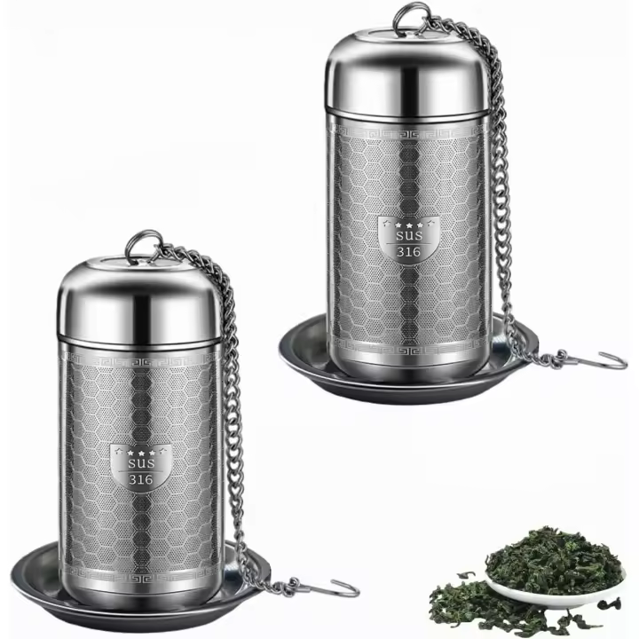 Filtro de infusión de tetera ultrafino de acero inoxidable 316 suelto, tetera de té negro, 2 piezas - 1