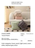 Juego De Cojines De Peluche Tuscan Rabbit En Color Crema Suaves Para Sofa Y Coche Decoración De Dormitorio Tamaño 45x45cm - details 0