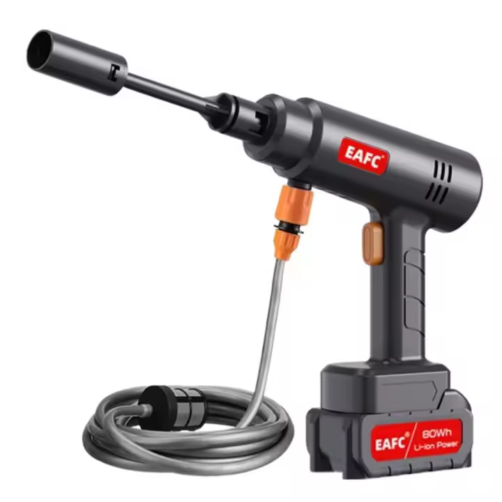 Pistola de agua inalámbrica de alta presión para lavado de autos, 500 W, 60 bar, generador de espuma, limpiador portátil, lavadora de autos - 1