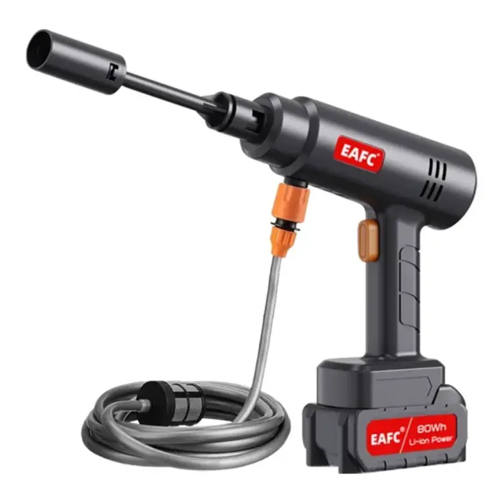 Pistola de agua inalámbrica de alta presión para lavado de autos, 500 W, 60 bar, generador de espuma, limpiador portátil, lavadora de autos - 1